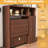 Folding Dining Table With Sideboard & Braking Function, Material, Walnut Color, Small Space Multifunctional Socket, Foldable For Saving,