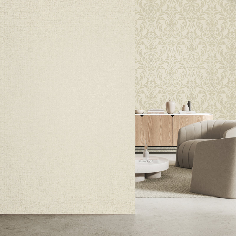 Azara Plain Textured Wallpaper, Beige