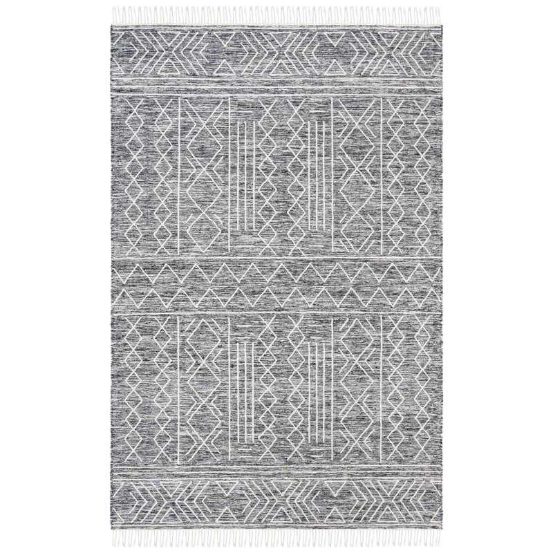 Rempe Kilim Hand Loomed Wool Southwestern Rug, Rectangle 4' x 6'