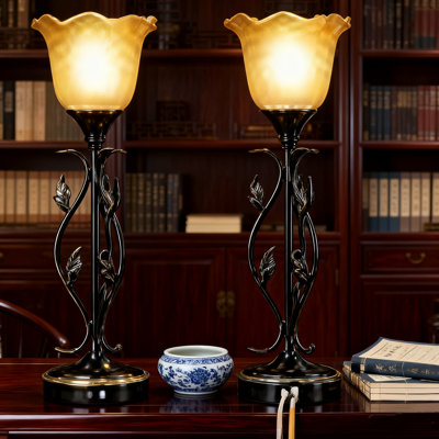 Touch Control Table Lamps Set Of 2 With USB C Ports, LED Torchiere Bedside Lamps For Living Room And Bedroom Nightstand, Adjustable Brightness
