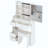 Small Space Left Drawer Desktop Vanity Table + Cushioned Stool, Extra Large Right Sliding Mirror, Multi Layer High Capacity Storage, Practical Fashionable Dresser, Suitable For Small Space-1223888503