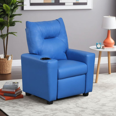 Fauteuil inclinable pour enfants Chang, porte-gobelet intégré, similicuir