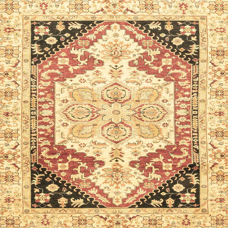 Tapis abstrait moderne 3295, Carré 7 pi