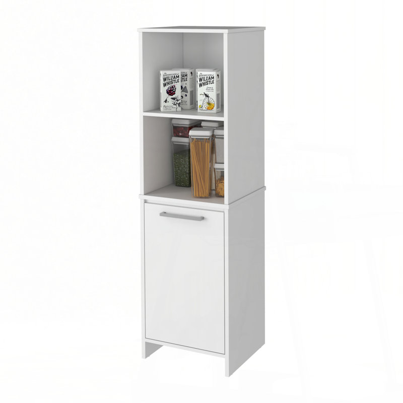 Danforth Pantry Cabinet, Single Door Cabinet, Four Shelves