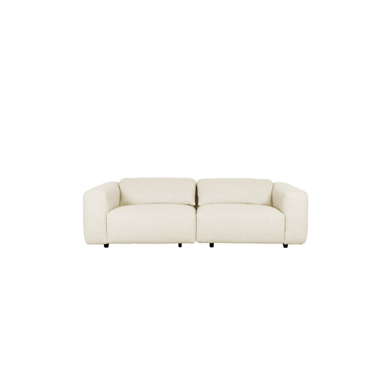Canapé à accoudoirs carrés 102 po Wings, Mélange de polyester blanc