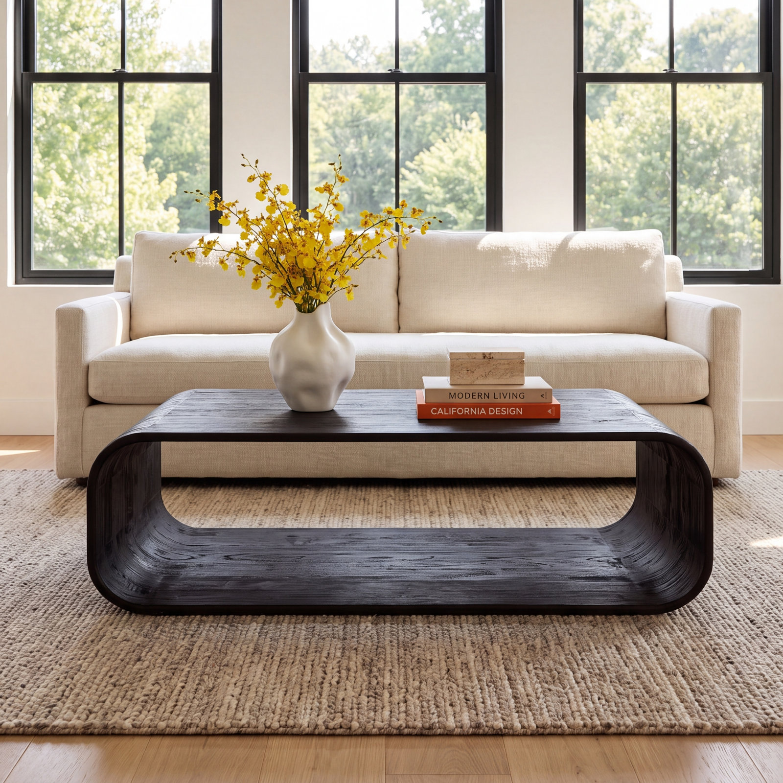 Abalone Coffee Table Dark Brown