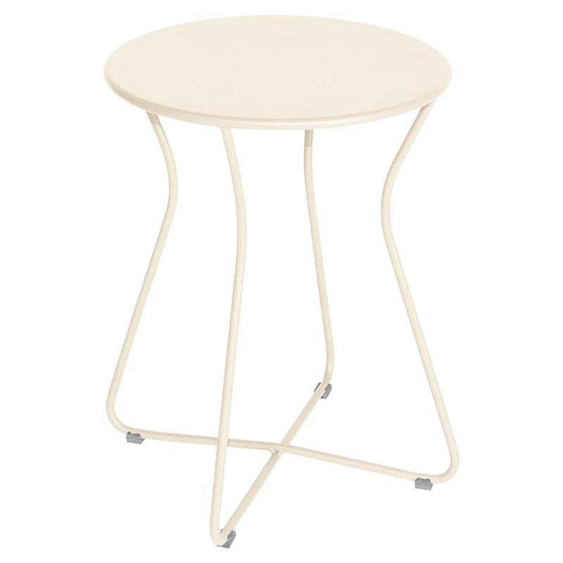 Cocotte Steel Side Table, Latte Beige