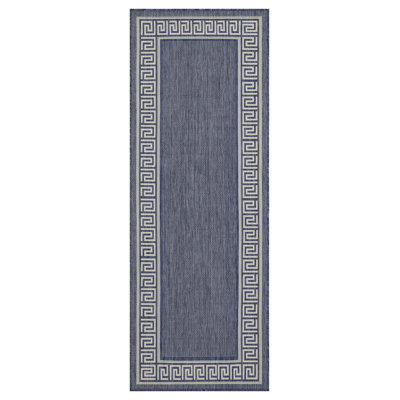 Cesar 5'3" x 7'3" Rectangular Greek Key Border Area Rug