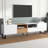 Modern TV With 2 Cabinets& Open Storage Compartment-1692693663