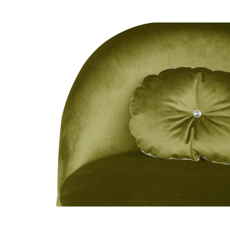Glamour Upholstered Accent Chair, Lime Green