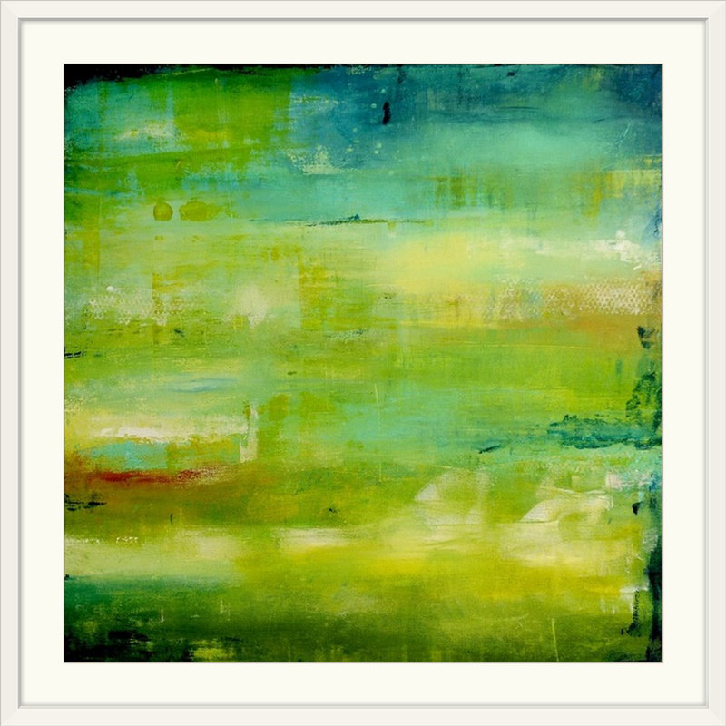 « Endless Harmony »-impression d’art graphique, Cadre blanc, H 20 po x l 20 po x p 1 po