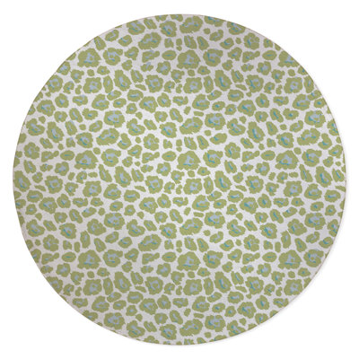 Cheetah Low Pile Carpet Straight Round Chair Mat -  KAVKA DESIGNS, MWOMT-17299-5X5-KAV2271