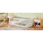 Structure de lit simple en bois avec clôture Wood-38426045-38426044