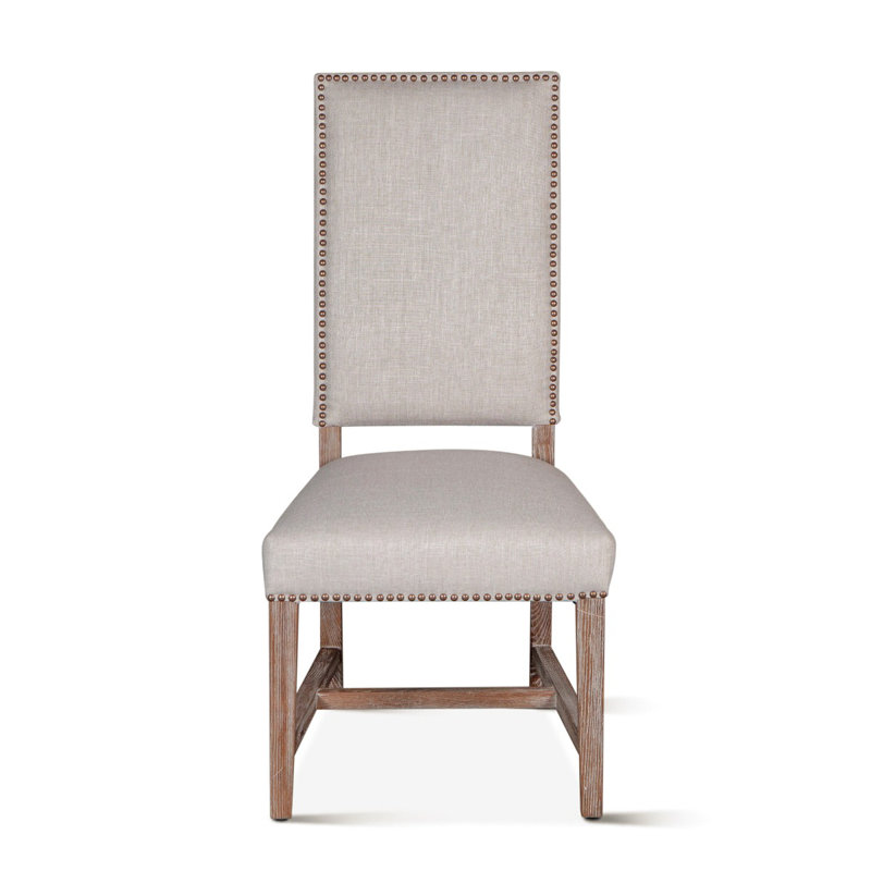 Andersons 18.5'' H Linen Upholstered Parsons Chair, Light Gray