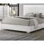 Lit contemporain 1pc blanc avec tête de lit à DEL avec meubles de chambre à coucher avec finition UV-1478974631