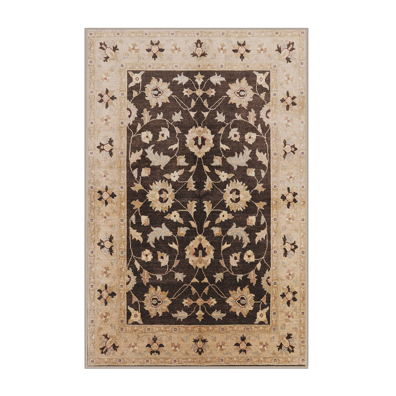 Tapis brun / bleu marine Reimund, Rectangle 8 pi x 12 pi