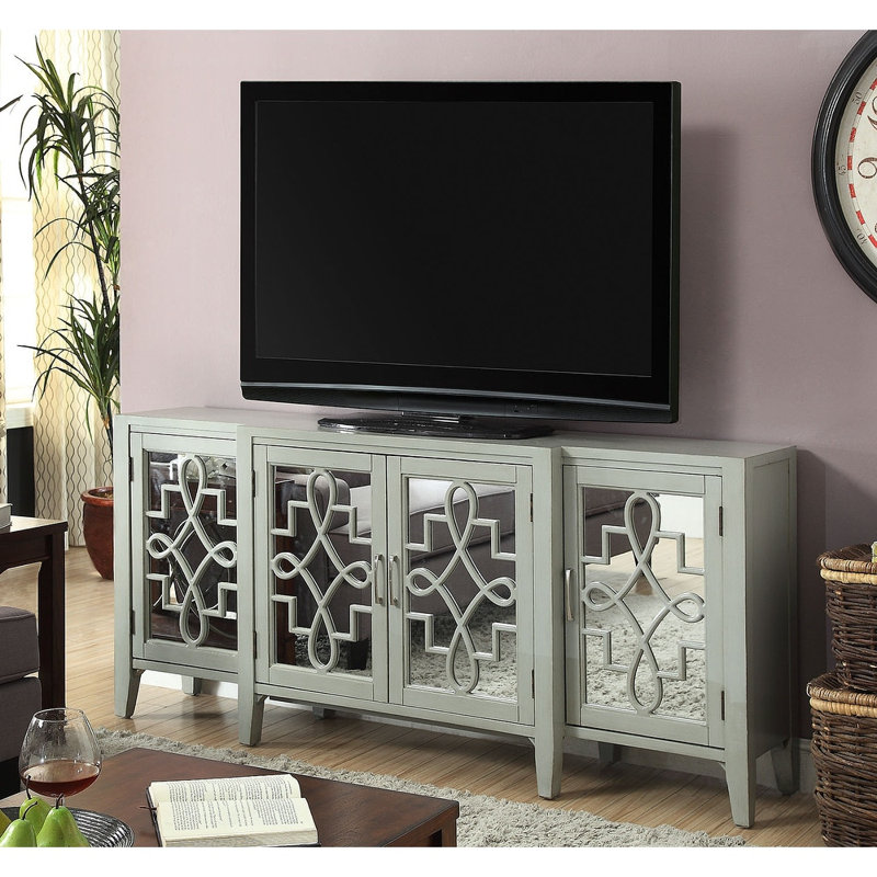 Console rectangulaire à 4 portes L 72 po Beldale, Gris