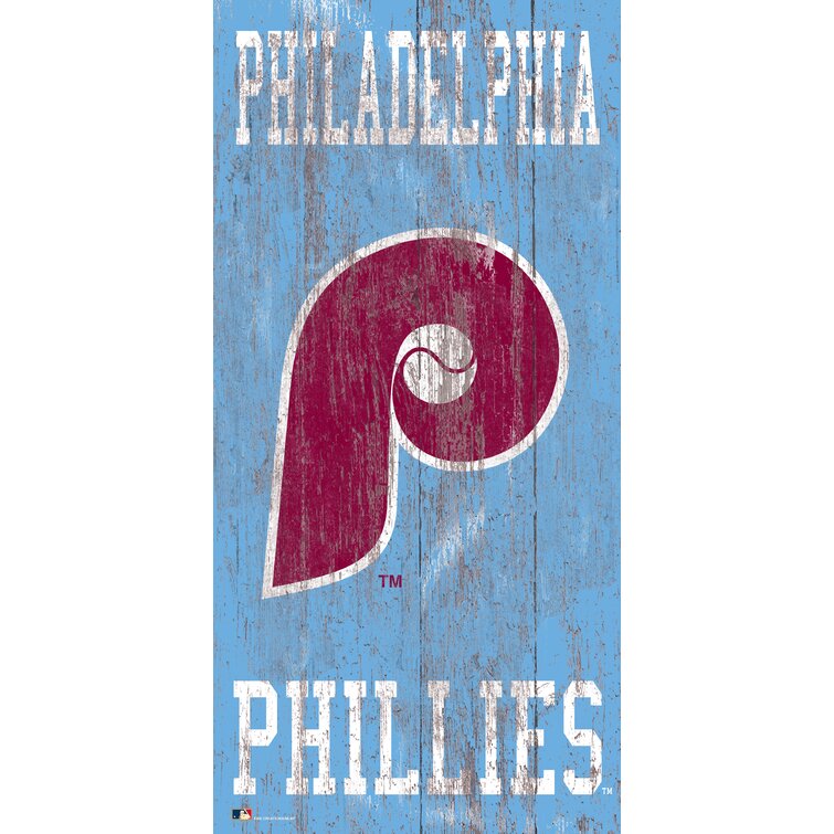 'Philadelphia Phillies' Graphic Art Print on Wood