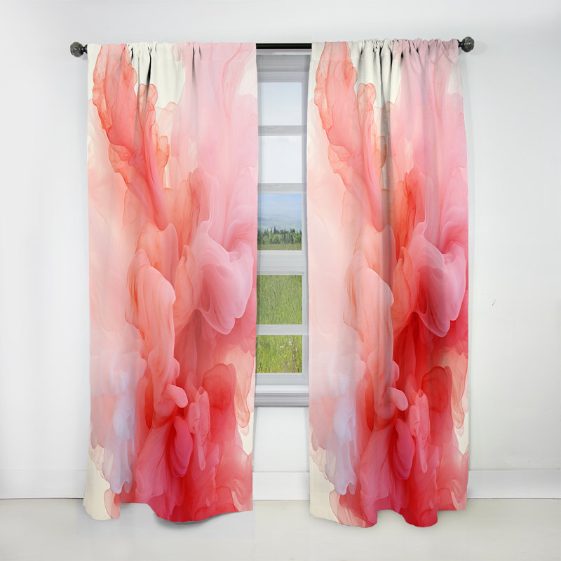 Rideau moderne Gerika - rose polaire fumée - obscurcissant - 1 panneau, L 52 po x L 84 po