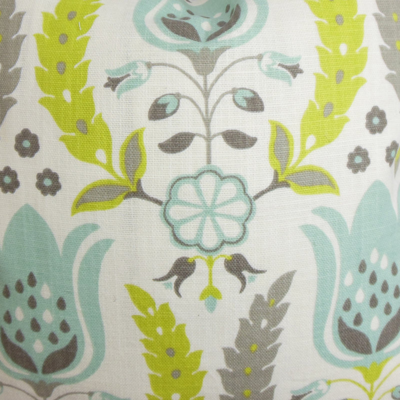 Eithne Floral Cotton Reversible Throw Pillow, Pool, 20" x 20"