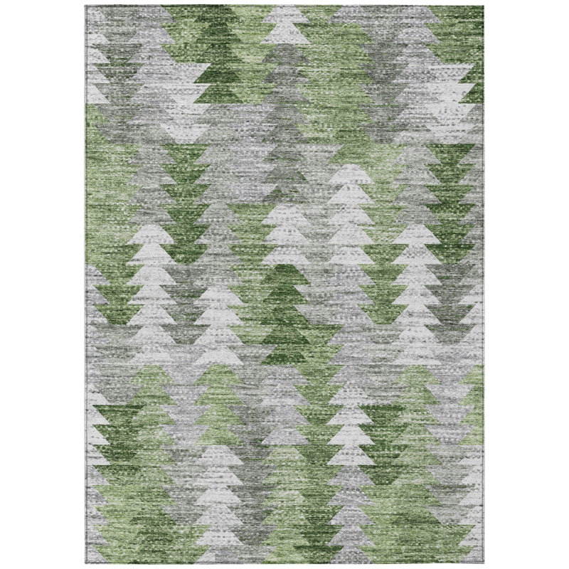 Kaysn Abstract Indoor / Outdoor Rug, Rectangle 5' x 7'6"