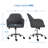 Jobin Modern Swivel Velvet Desk Chair with Armrest-335961243