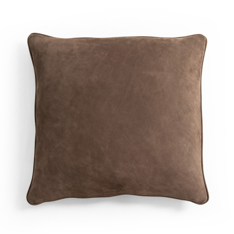 Olsen Pillow-Nubuck Cigar, Cognac, Square 24"