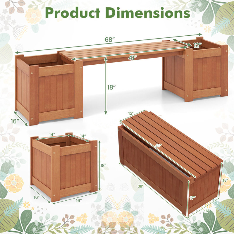 Jardinière en bois franc Arlmont & Co.