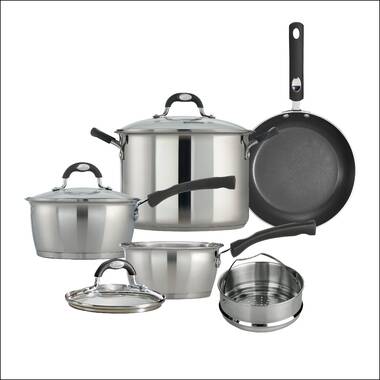Tramontina 10pc Cold-forged Induction Ceramic Cookware Set - Black : Target