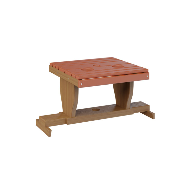 Table de canapé coulissante Berlin Gardens, Teck naturel, Orange mangue