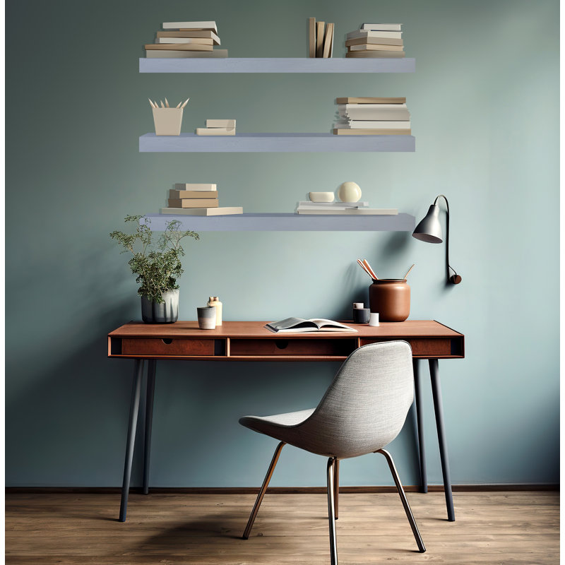 Tablette flottante en bois massif Quintae, H 3 po x l 36 po x P 7 po