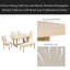 Ensemble de table de salle à manger 6 pièces avec banc, ensemble de table de cuisine rectangulaire en bois avec banc et 4 chaises rembourrées pour le salon, la cuisine, la salle à manger, la base en forme de U
