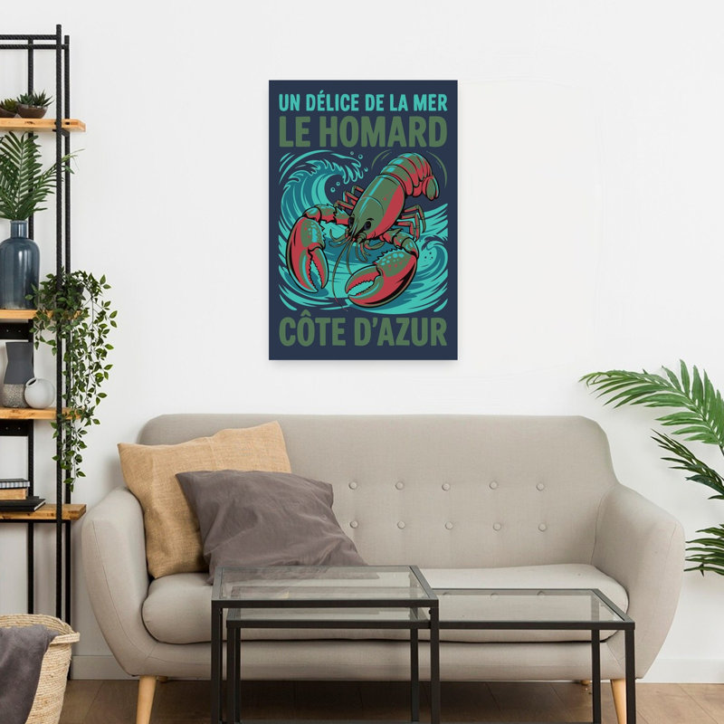 Lobster Caate D'azur, 24" H x 16" W