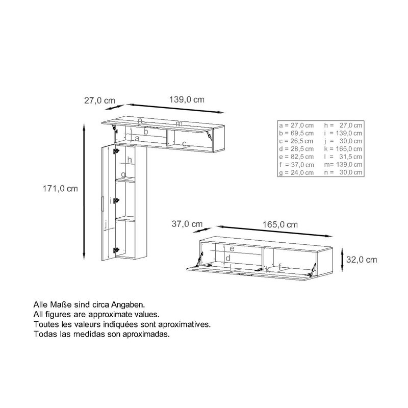 Mcalister Unfinished Entertainment Centre, Petrol/White