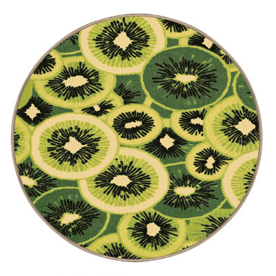 Washable Kiwi Fruits Area Rug