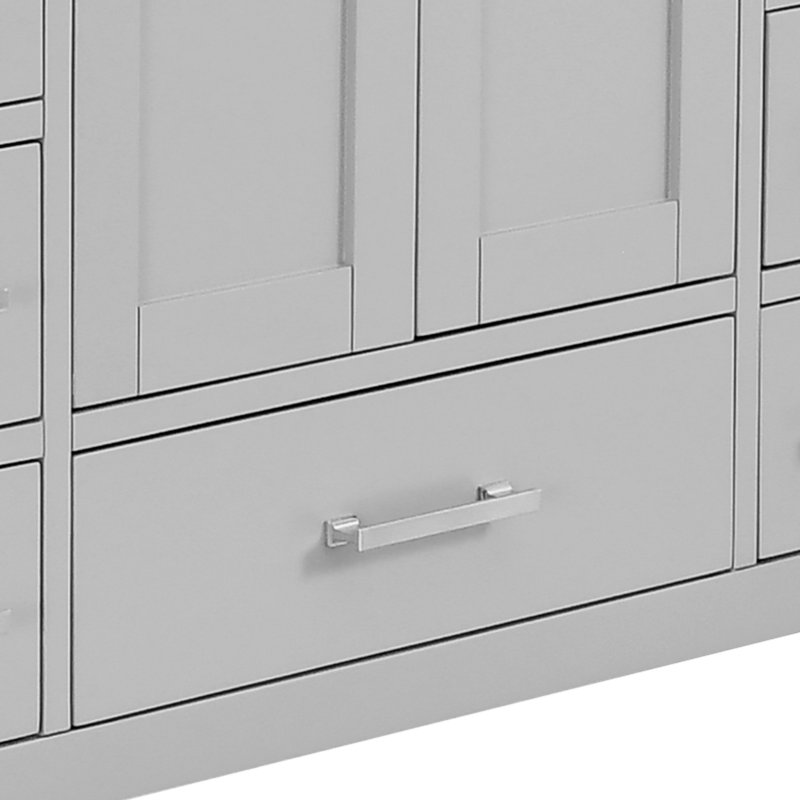 Linton 48" Single Bathroom Vanity Set, Chrome, Gray