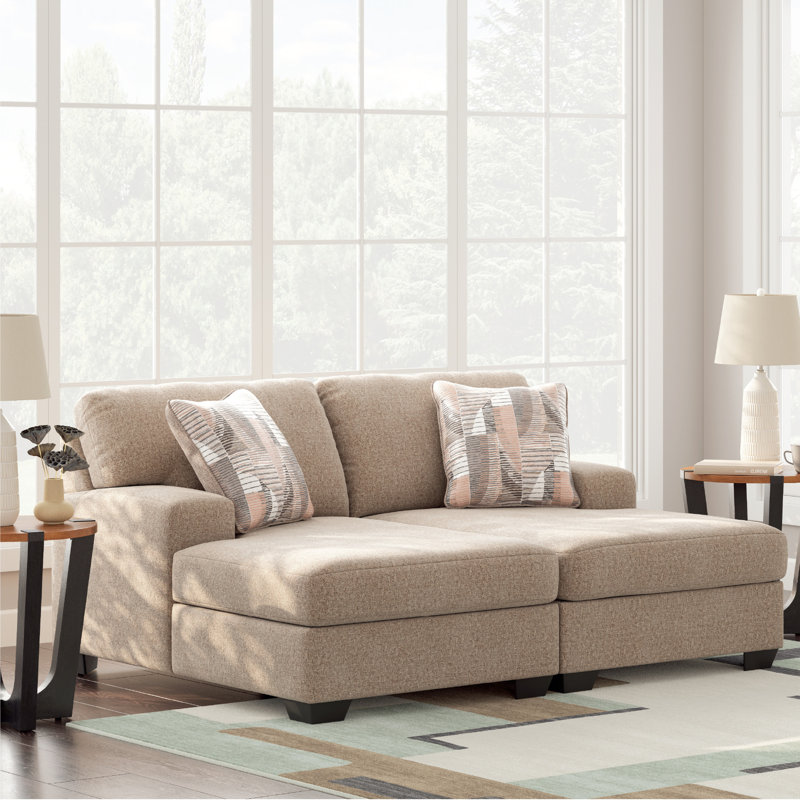 Chaise longue 2 pièces Craighead, Beige