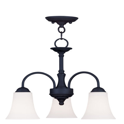 Lustre classique à 3 lumières avec abat-jour
