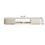 Meuble télé en bois massif blanc crème, panneaux multicouches laqués, 240 cm (94,49 po).