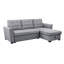 Canapé-lit modulaire en lin gris clair avec méridienne réversible 90,5 po Avery