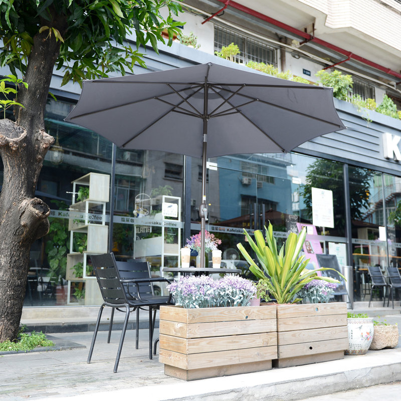 274.32cm Tilt Market Parasol, Grey