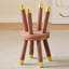 Tabouret en bois massif avec repose-pieds dorés, petit repose-pieds rond en bois, support pour plante, tabouret d'appoint en bois-1381521404