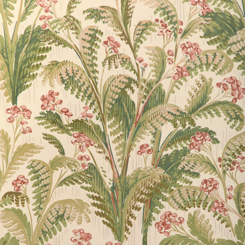 Garden Walk Pashley Floral Wood Pulp Blend Pretrimmed Roll, Berry