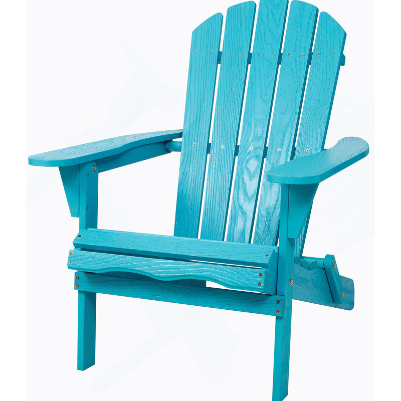 Wood Lounge Patio Chair For Garden Outdoor Wooden Folding Embossed Adirondack Chair Solid Cedar Wood Lounge Patio Chair With Wood Grain
