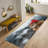 Soft Non Woven Printed Rug with Detailed Geometric Patterns in Vibrant Shades Ideal for Living Room or Bedroom Decor-114334172