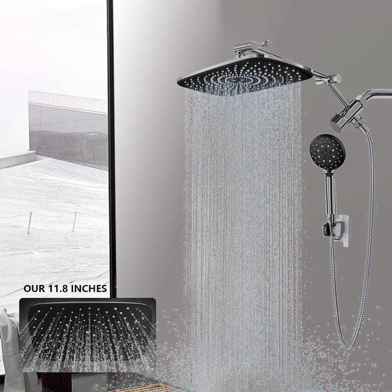 Luxurious Dual Shower Head Combination, Chrome