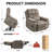 Dual Motor Chenille Power Lift Chair Lay Flat Recliner with Massage and Heating,400LBS-846517657