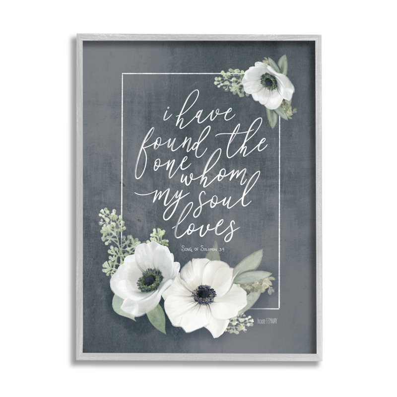 Whom My Soul Loves - Art textuel, Estampe numérique Farmhouse, H 30 po x l 24 po