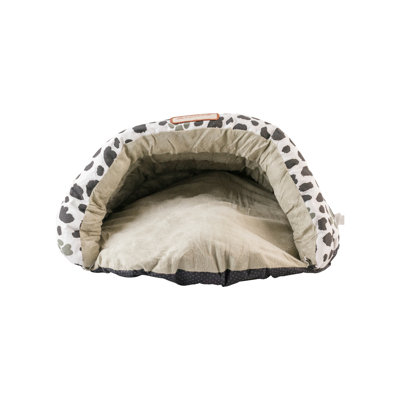 Animal Print Orthopedic Faux Fur Hooded/Dome Hooded Cat Mat Nest Bolster Pet Bed