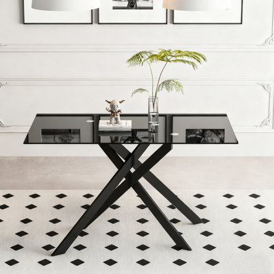 Table de salle à manger Carlinda pour 4 à 6 personnes
